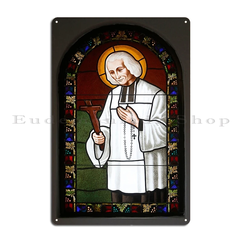 الكاهن سانت جون فياني سانت جون يودز لوحة معدنية ملصق مضحك غرفة المعيشة جدار كهف تصميم المنزل تين تسجيل ملصق