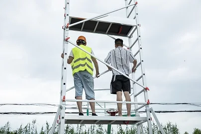 3.4m Scaffolding Pruning Trees For Construction Sites, Garden Ladders, Durable Folding Ladder