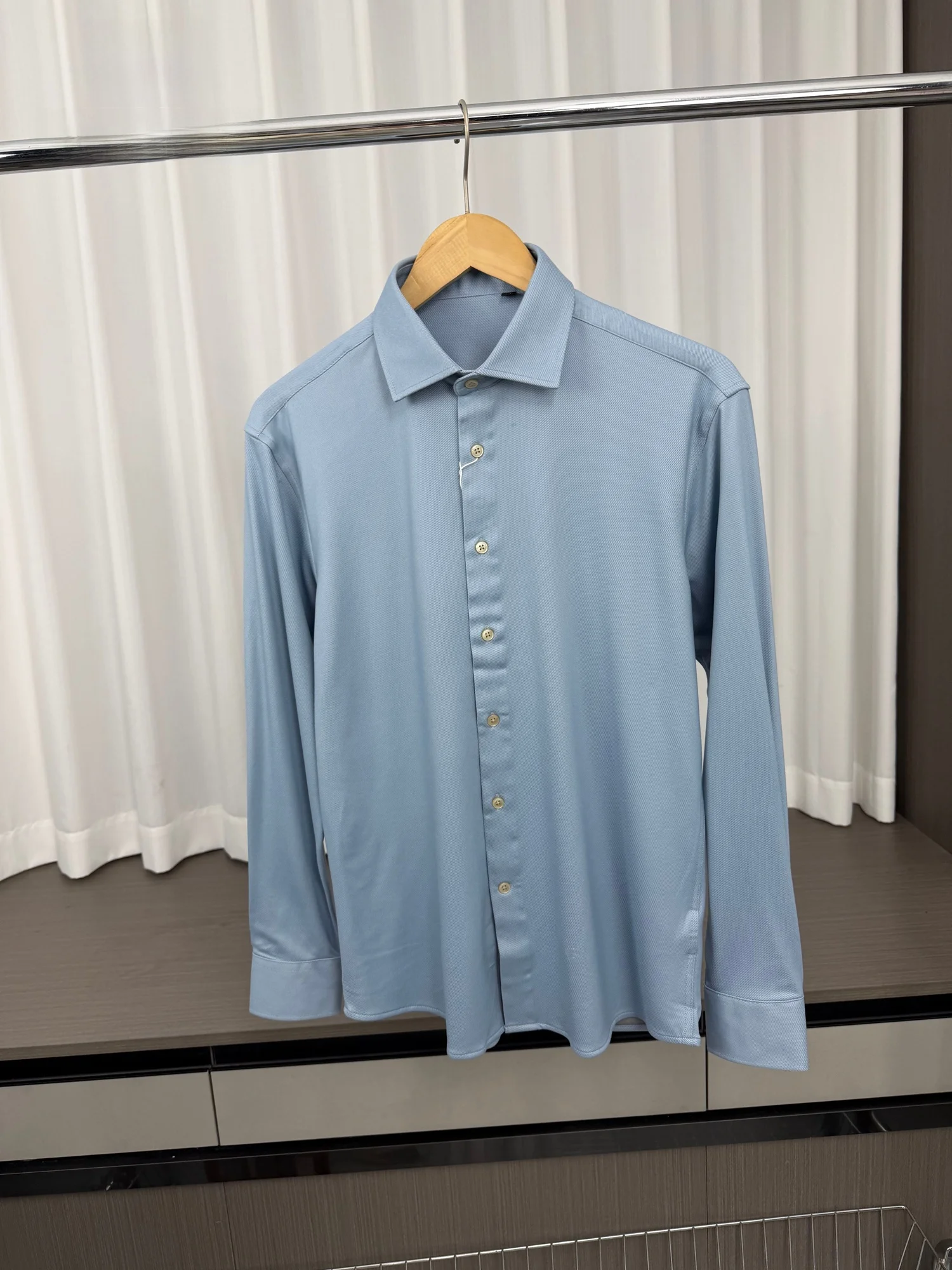 

Мужская повседневная рубашка с длинным рукавом из смесовой ткани (шерсть, шелк, лиоцелл) 5900, универсальная, осенне-зимняя, свободного кроя, немнущаяся, утолщенная