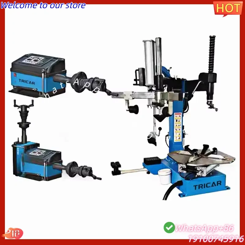 2026Hot Pneumatic Mobile Tyre Changer Road Service Movable Tire Mounting Balance Machine 220V Power Tire Repair