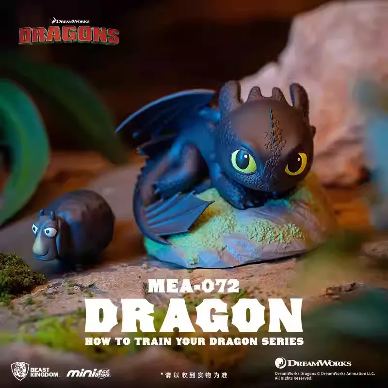 In Stock Genuine BEAST KINGDOM Toothless Night Fury Model Collectible Figure How To Train Your Dragon Desktop Decor Gift Toy view 4