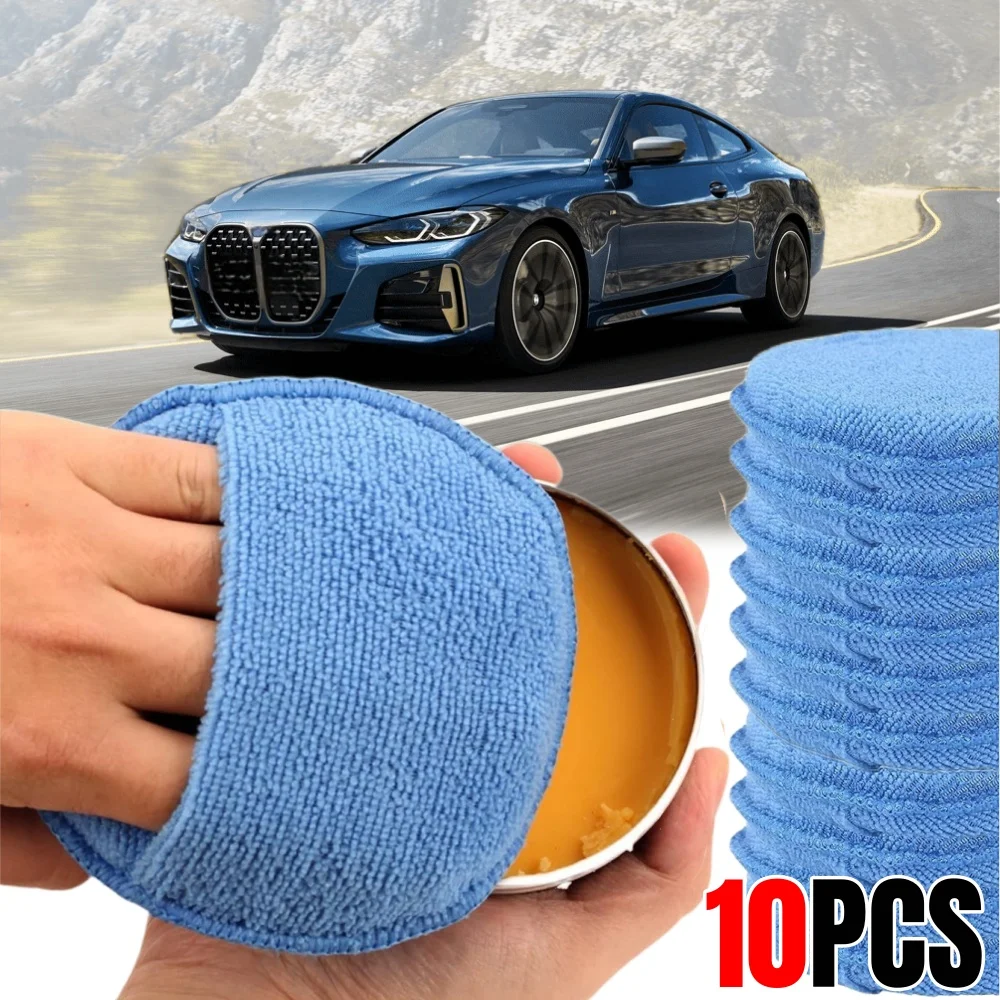10Pcs-1Pcs Car Waxing Polishing Sponge For Car Detail Care Polishing Pad Superfine Fiber Dedusting Care Foam Sponge Cleaning