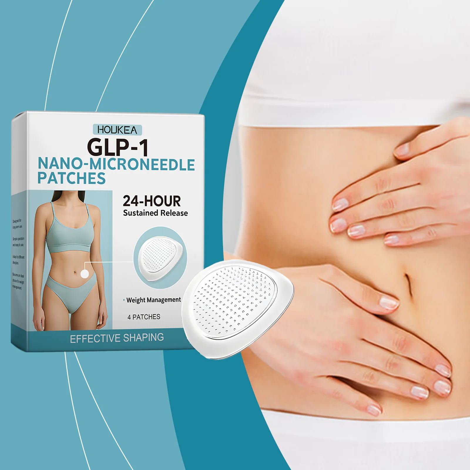 

Body Firming Care Patches Hydrogel Skin Tightening Stickers Gentle/Skin-Nourishing/Soothing Massage Visible Results in 1 Month