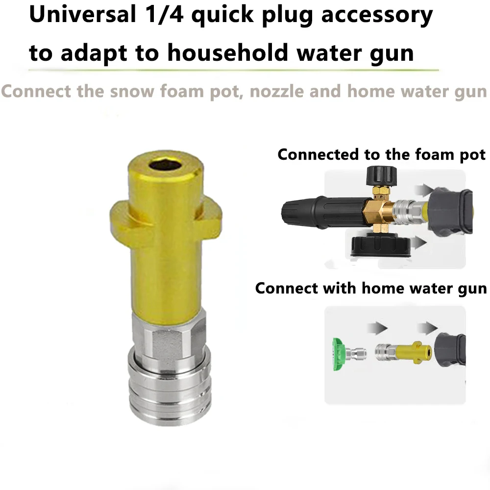 Pressure Washer Quick Connector 1/4 Stainless Steel Adapter To Washer Gun Nozzle Foam Lance Fitting for Karcher Bosch Lavor