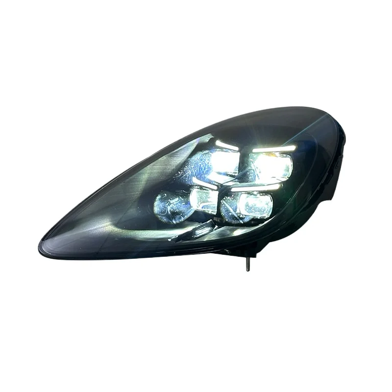 -For Upgraded Full LED Headlight Assembly for  718 Cayman Boxster 2016-2024 LED Lens Daytime Running Light DRL*