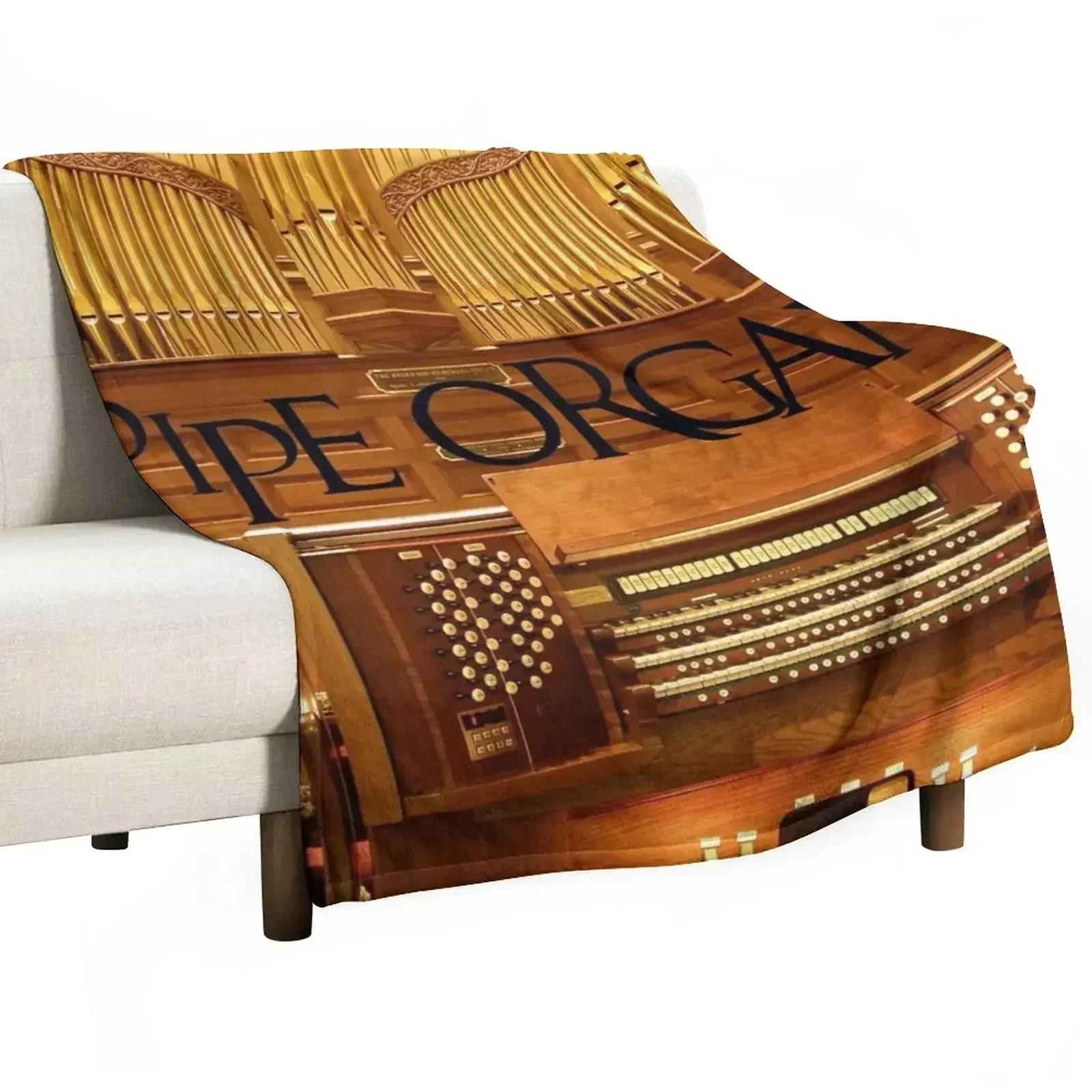 

Big Pipe Organ Throw Blanket Fade Resistant Durable Throw Blanket