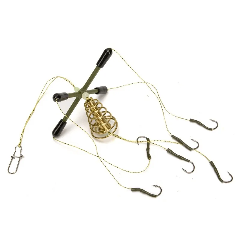 1 Stück ABS 4-Zinken-Balance-Haken-Rig, Anti-Snag Silberkarpfen-Angelset, Verwicklungsfreie Isome-Leine, Hochfeste, Rostfreie Seenfischerei – Detail 6