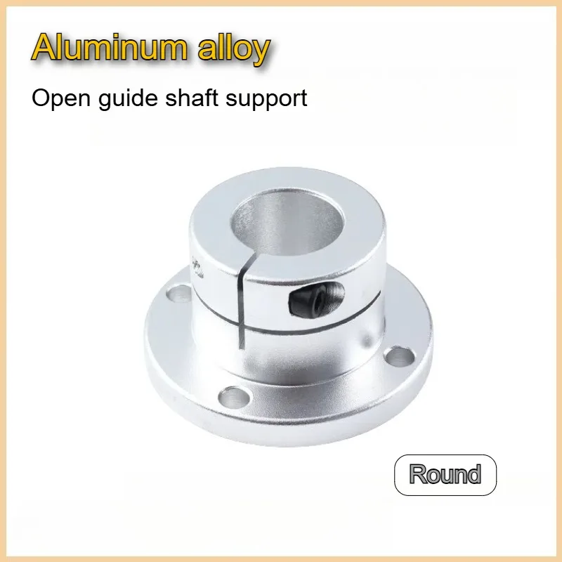 Round Square Compact Flanged Mount Type Cast With Slit Shaft Supports Linear Motion Automation Components Dia 6 8 10 15 16 20 30