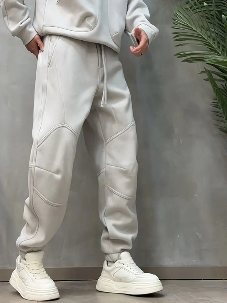

Men's Loose Fitted Spor Casual Pants Autumn Winter Design Patchwork Cuffed Lightweight Luxury Harlan Long Sweatpants Fce...