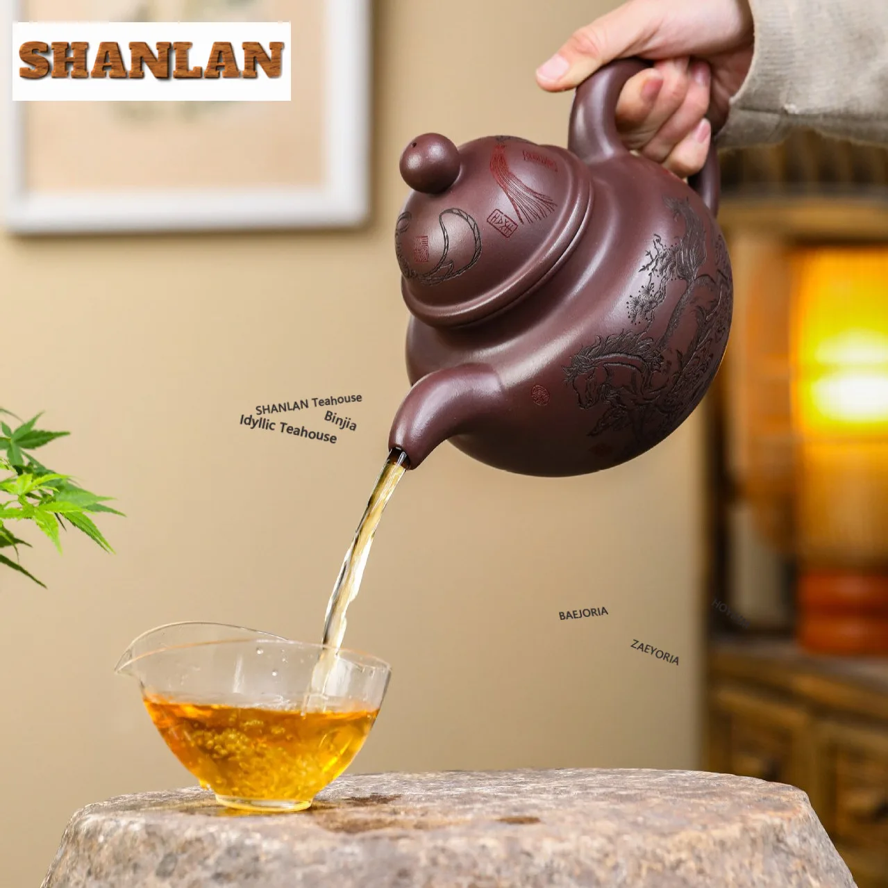 1090ml Authentic Yixing Purple Clay Teapots Handmade Steed Duoqiu Pot Raw Ore Mud Tea Making Kettle Zisha Tea Set Collection