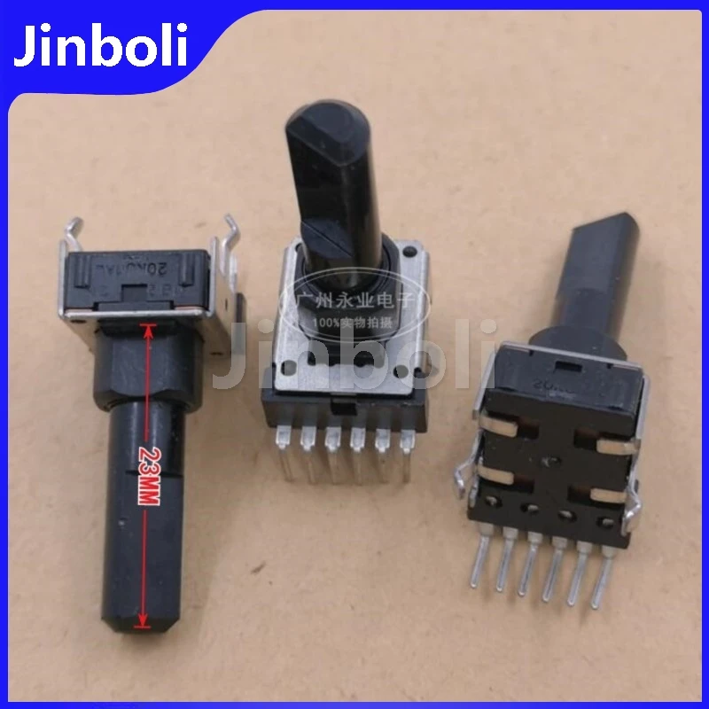 

1PCS RK12 Type Double Vertical Rotary Potentiometer 6Pins B20K Audio Volume Adjustment Potentiometer Half Shaft Length 23MM