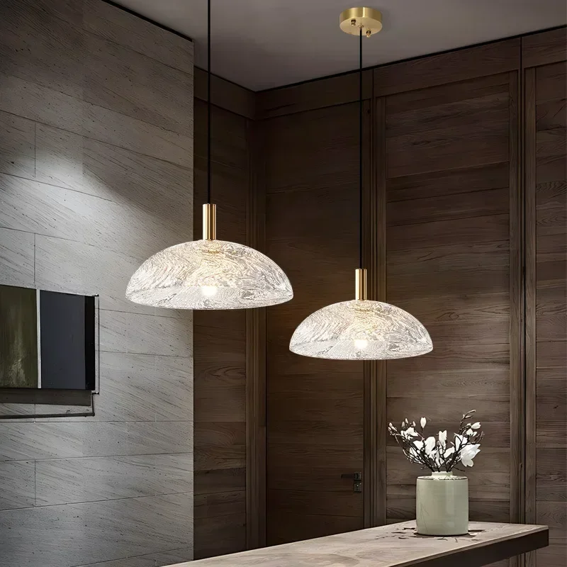 Design Led Pendant Light Glass Ceiling Hanging Lamp for Bedroom Kitchen Dining Room Entrance Restaurant Italy Lighting Decor