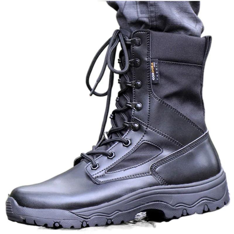 Men Work & Safety Boots OutdoorPuncture-Proof Work Shoes Anti-smash Desert Combat Protective Shoes Steel Toe