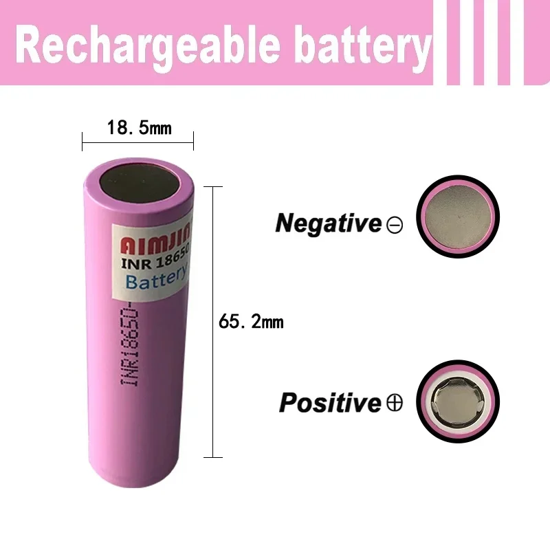 แบตเตอรี่ 18650 INR18650-35E, แบตเตอรี่ Li-Ion 3.6 V, 3500 MAh, 13 A สําหรับไฟฉาย, แล็ปท็อป, รถยนต์ไฟฟ้า