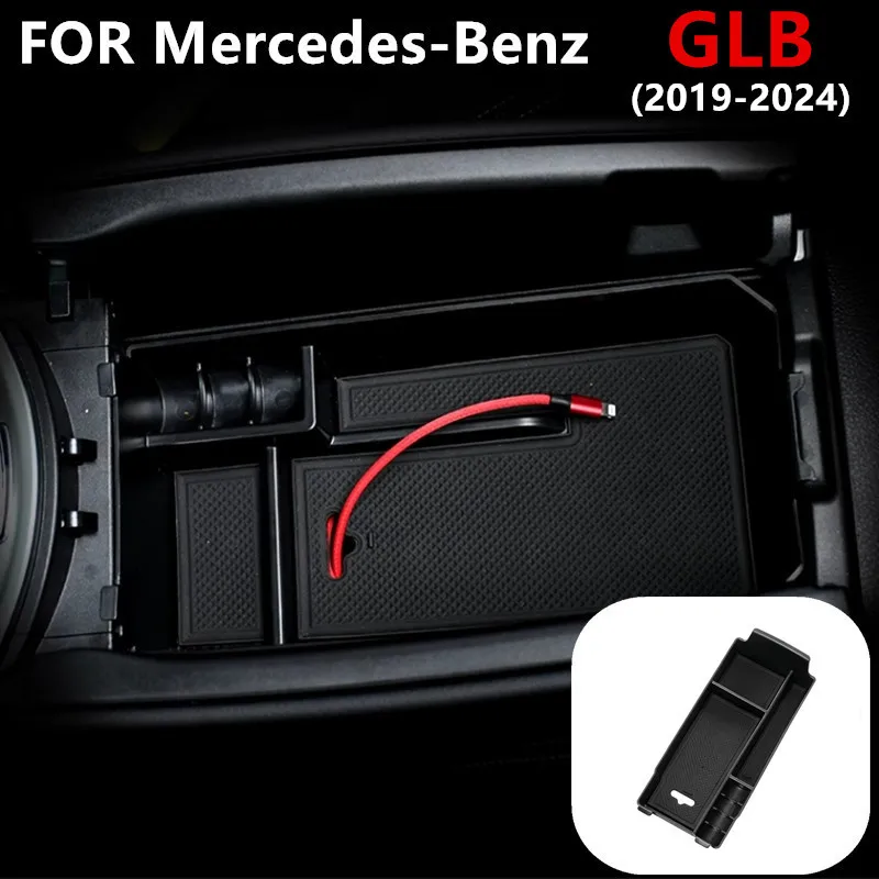 

Car Center Armrest Box Storage Stowing Tidying For Mercedes-Benz GLB Series 2019 2020 2021 2022 2023 2024 car organizer