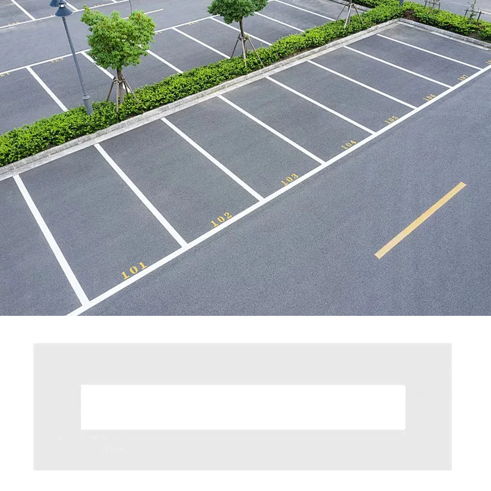 For Road Marking Foldable Line Template Parking Lot Stencil Line Painting 12*92.5in 1mm Thick Silicone Easy To Clean