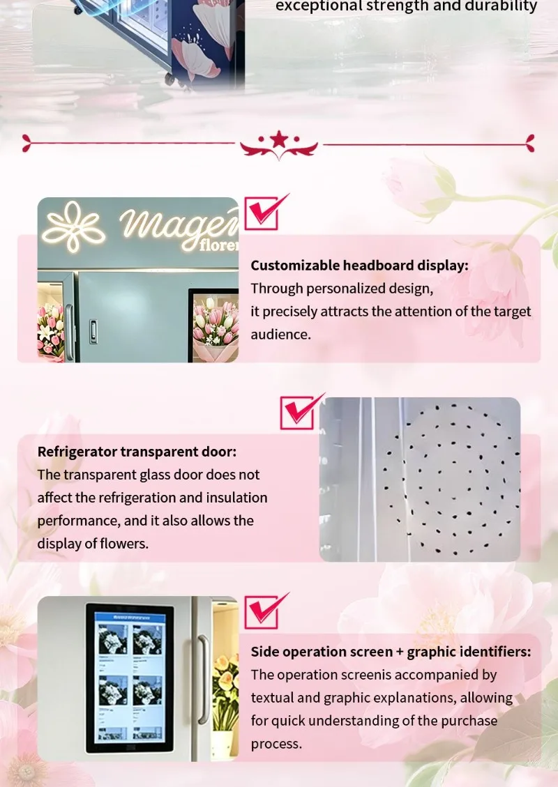 Smart Custom Supreme Indoor Bouquet Use Price Flower Vending Machine for Sale