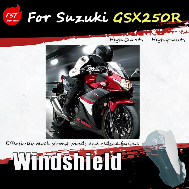 

Ветровой дефлектор для мотоцикла Suzuki GSX250R, увеличенный ветрозащитный экран, передний обтекатель, ветрозащитная защита
