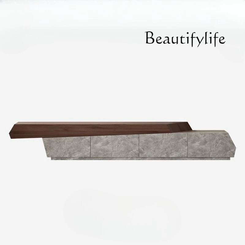 

Italian new TV cabinet living room home light luxury high-end floor TV cabinet
