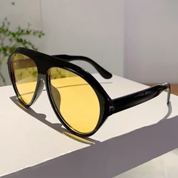 KAMMPT Retro Black Pilot Shades Fashion Brand Gradient Lady Sunglasses New in Women's Decor Sun Glasses for Driving Hiking