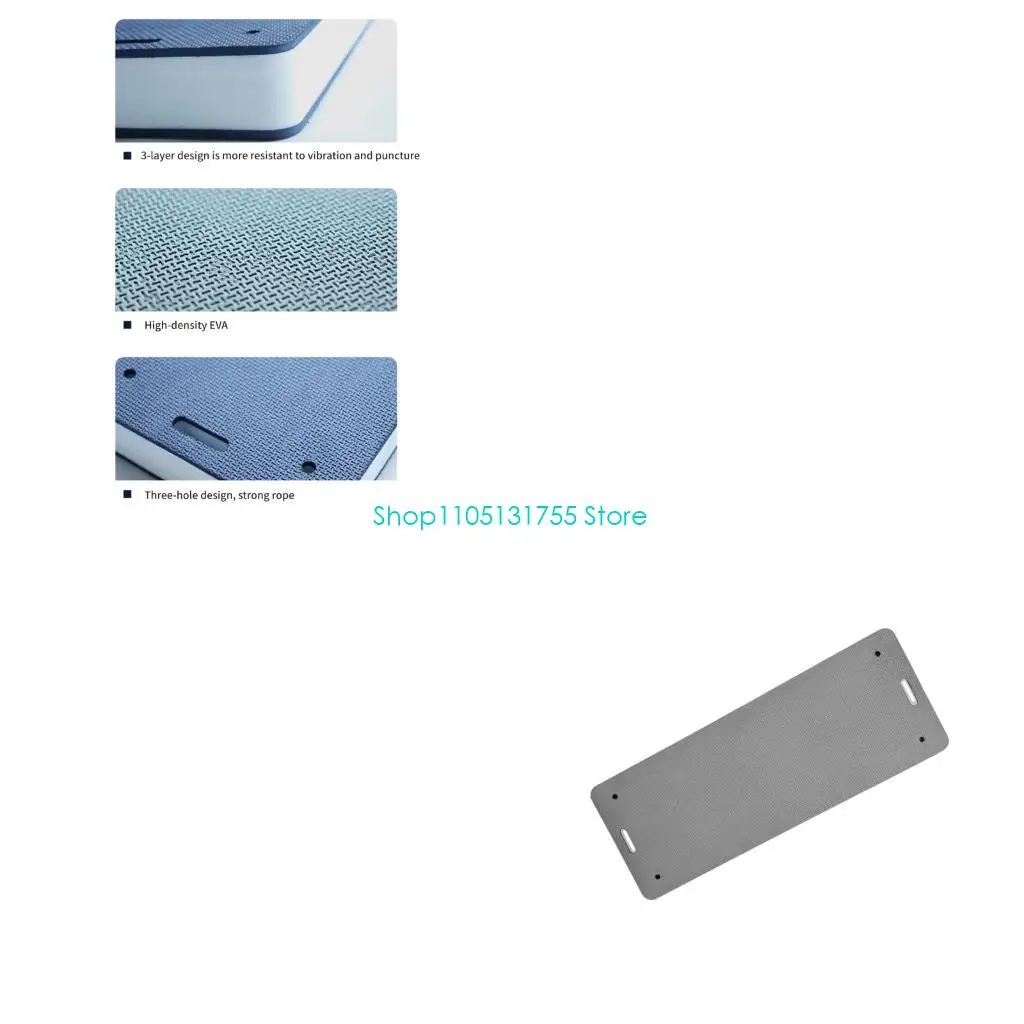 K0EF Boats Bumper Flat Mooring Guard Panel for Dock Contact, Textured Side Pad with Carry Slot and Corner Tie Eyelets for