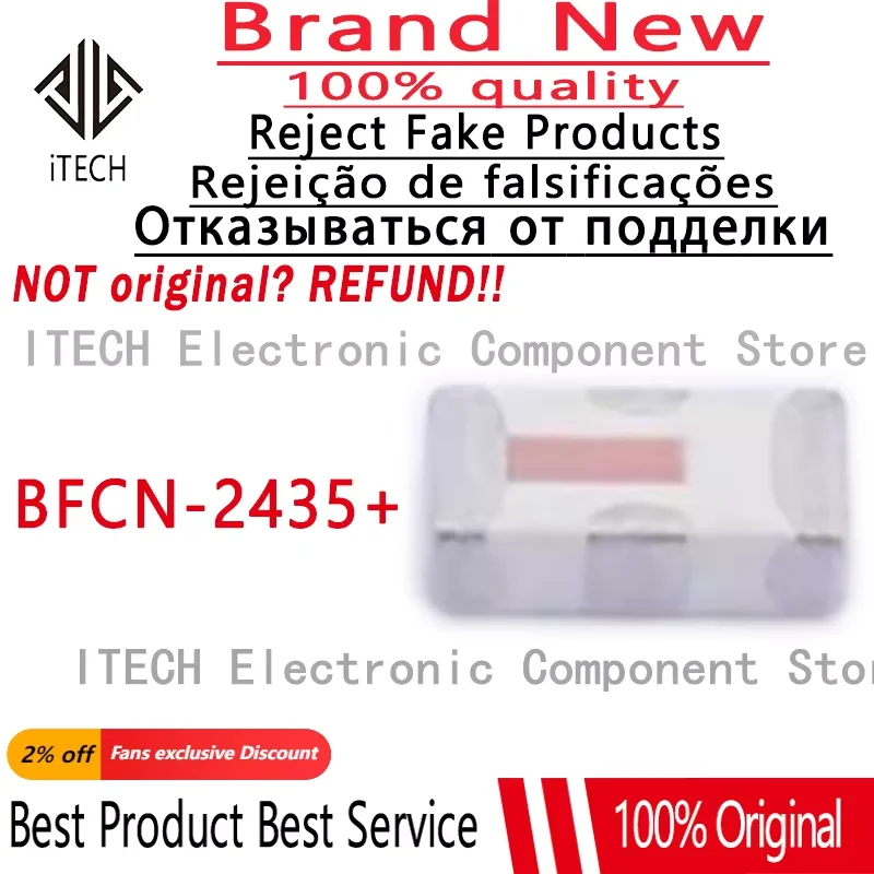 

5pcs/lot Original BFCN-2435+ LTCC Band Pass Filter, 2340 - 2530 MHz, 50ohm 100% New and Genuine
