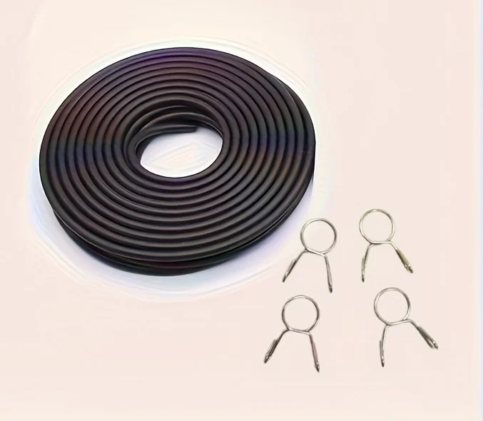1set Motorcycles Fuel Hose With 4 Clips Durable Rubber Fuel Hose For Carburetor To Engine Air Supply Line Motorcycle Accessories