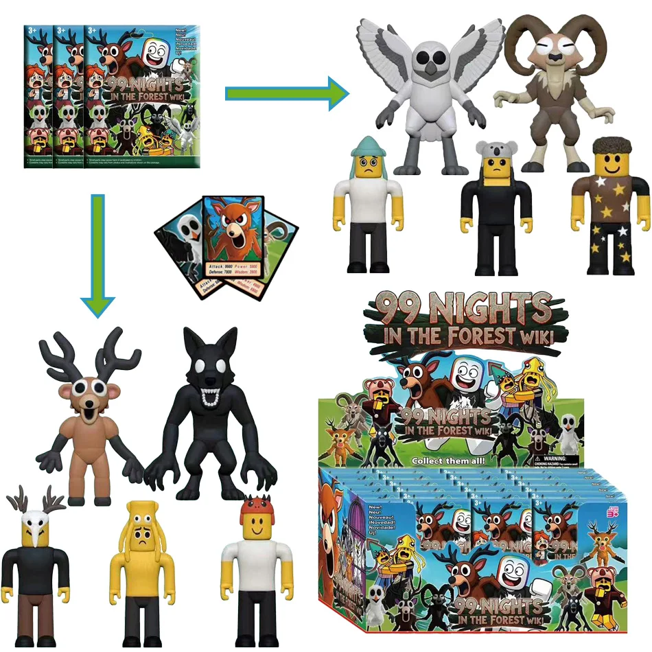 Hot 99 Nights In The Forest Game Periphery figure blind box creative personalized statue model ornament surprise gift box