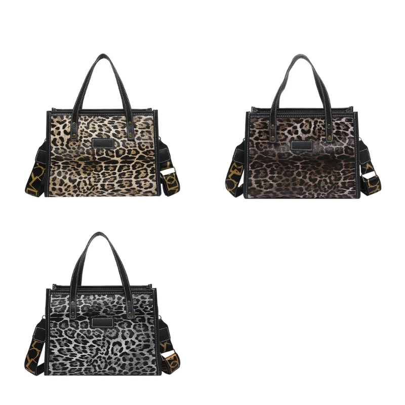 

Women's Leopard Print PU Leather Shoulder Bag Crossbody Bags Casual Handbag Top Handle Purse for Shopping and Travel 066F