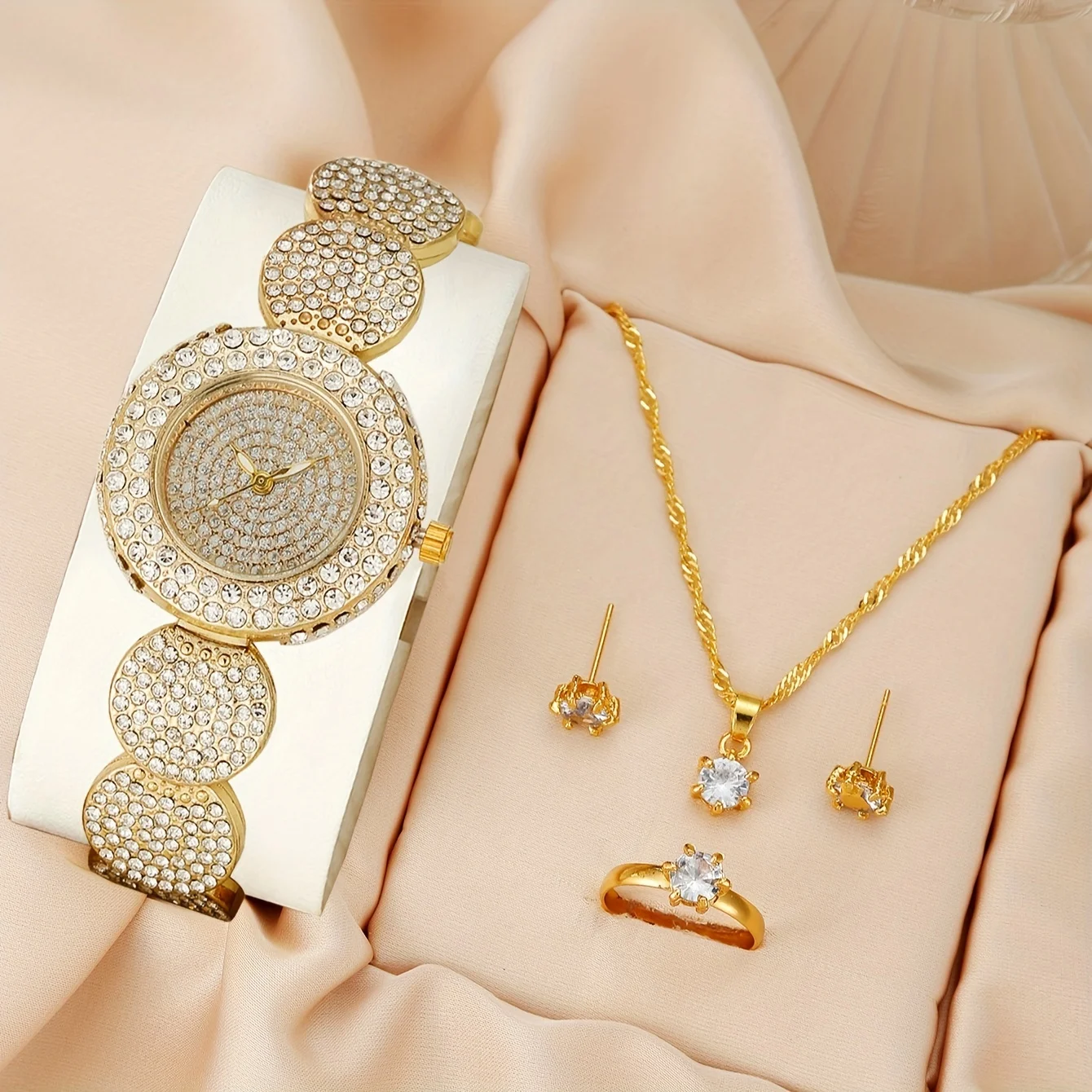 Luxury Watch Gift For Her - مجموعة من 5 قطع: ساعة نسائية
