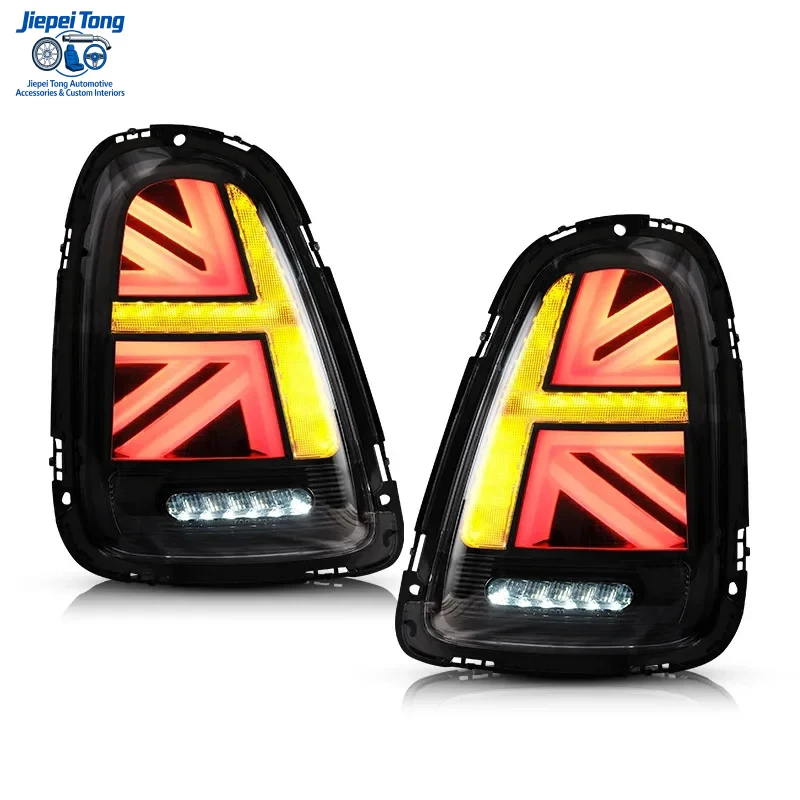 

1 Unit for R56 Car Tail with Brake Flow and Turn Signal ABS Material Red Lens Amber Light Color Waterproof Function