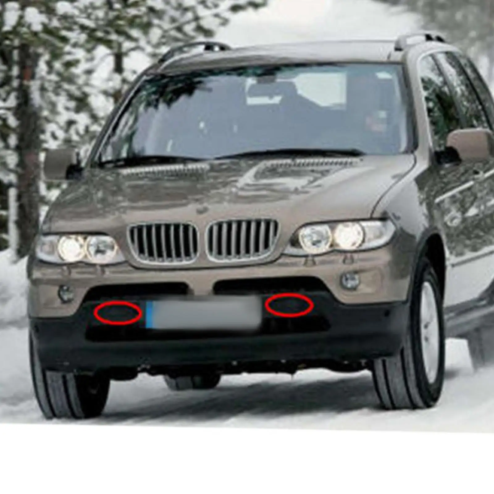 

ABS Plastic Front Bumper Tow Hook Cover Replacement for X5 3.0i E53 2004 200