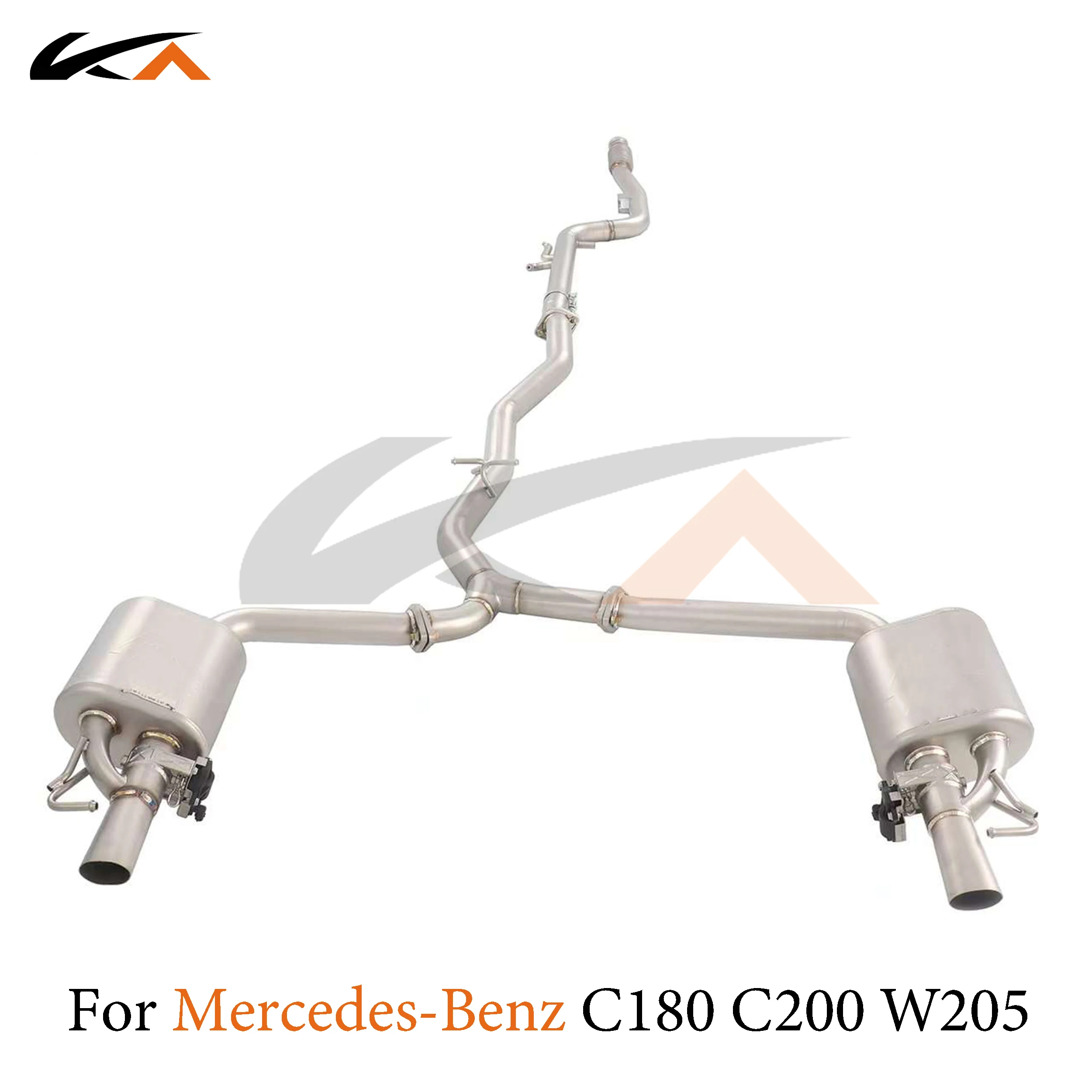 KA Tuning exhaust system steel catback for Mercedes-benz C180 C200 C260 W205 Coupe performance auto parts muffler valve