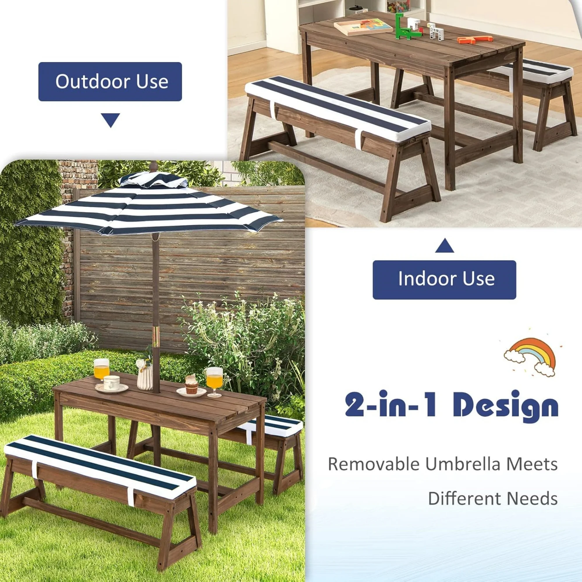 Tavolo da Picnic per Bambini c - Kids Outdoor Umbrella For Table recensione e prezzo