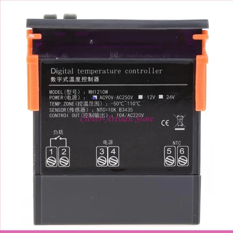 E06B MH1210W AC 90-250V Цифровой термометр Терморегулятор Термостат-реле реле NTC для инкубатора