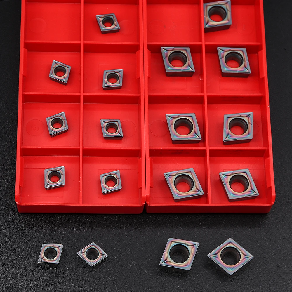 Outil de tournage CNC de haute qualité, Inserts en carbure multicolore CCMT060202 CCMT060204 CCMT09T304 CCMT09T308