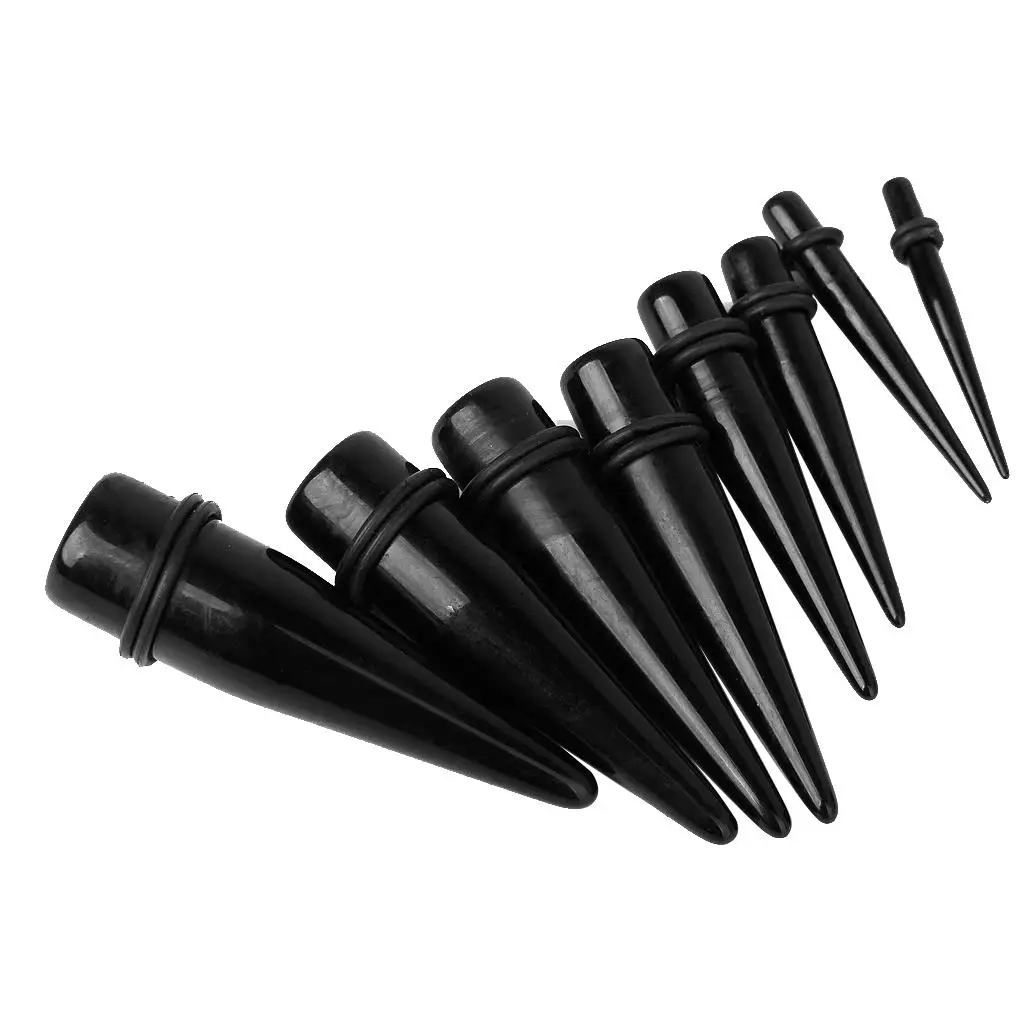 STRETCHING  Of 8 Size EAR STRETCHER EXPANDER TAPER 4-18mm