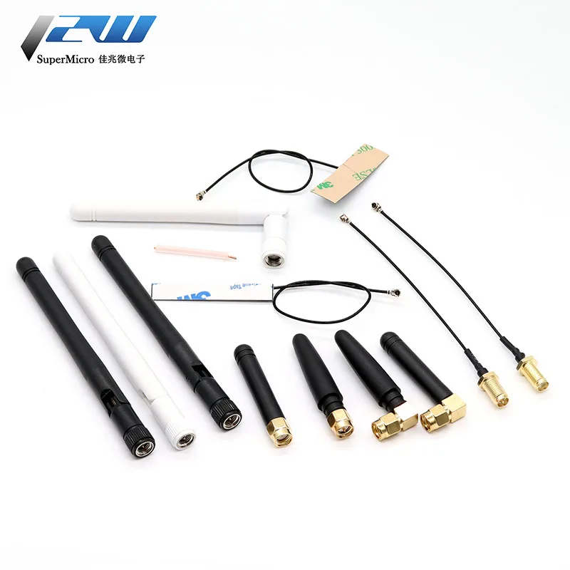 Antena wi-fi 3dbi 2.4ghz sma macho roteador bluetooth antenas módulo sem fio 2.4g antena aérea externa RP-SMA-J primavera 1 peça