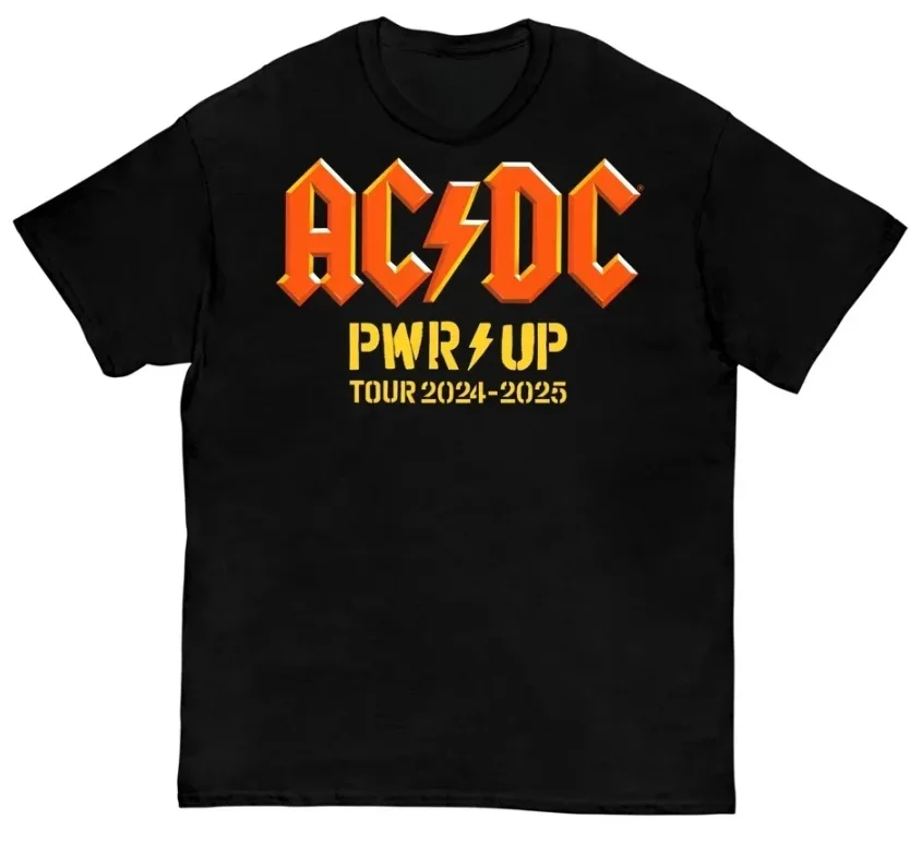 

Летняя мужская и женская футболка AC PWRDUP Live DC с принтом в стиле хип-хоп, модная свободная футболка большого размера, одежда 2025