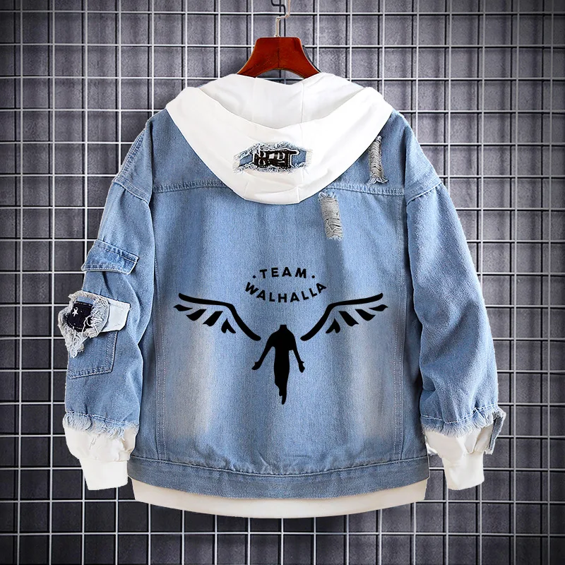 Y2K  Super cool  new Tokyo AveNngers Denim Fashion Jacket   Men And Women Popular Street Style Hooded Jacket Children's Coat