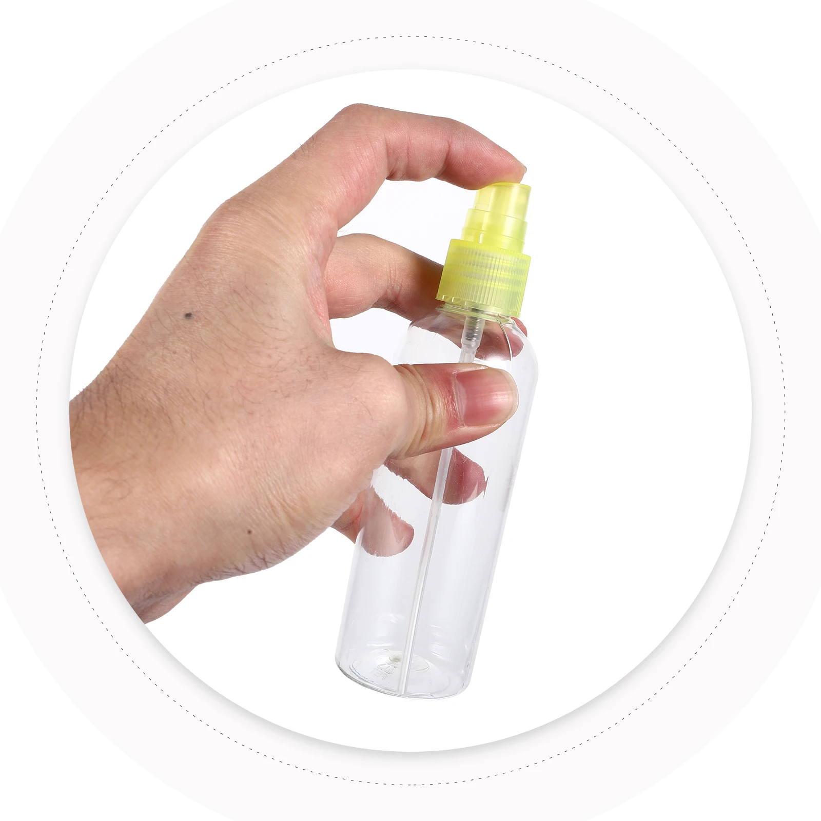 

Refillable 100Ml Plastic Fine Mist Spray Bottle Leak Proof Container Travel Toiletries Liquid Holder Uv Resistant Pet