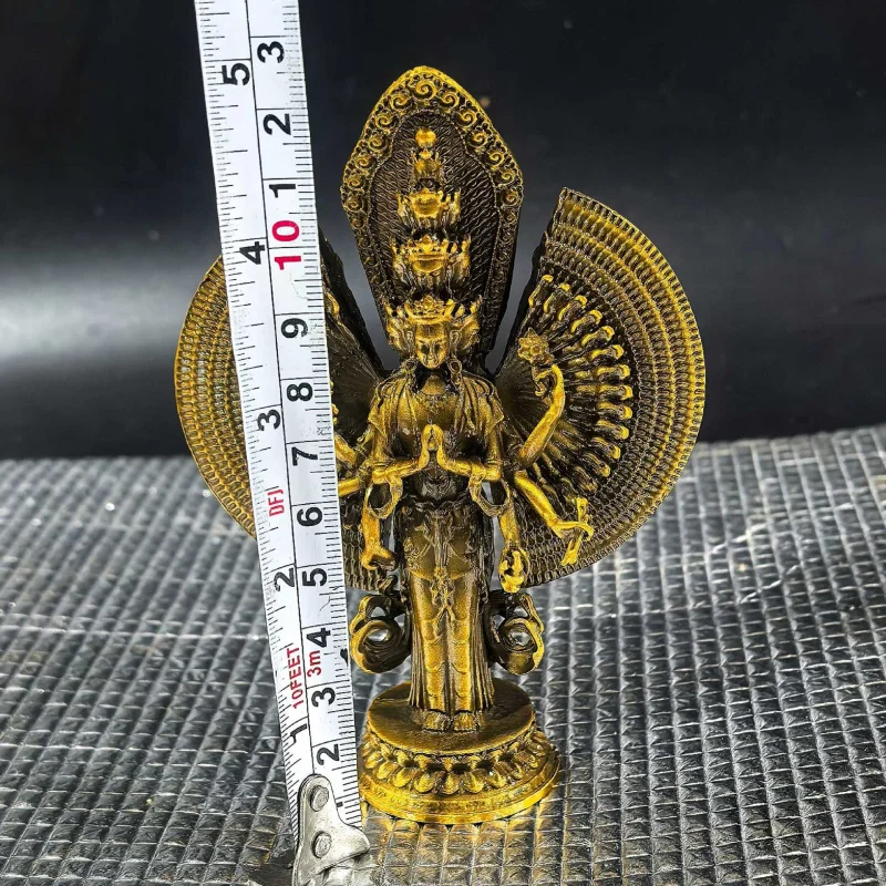 - Eleven-Faced -Hand Buddha Statue, Thousand-Eyed Guanyin Home Worship, Bodhisattva Ornament for