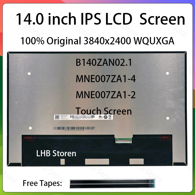 

14 Inch Laptop LCD Screen B140ZAN02.1 MNE007ZA1-4 MNE007ZA1-2 For Lenovo ThinkPad X1 Carbon 9th 10th Gen Display Matrix Panel