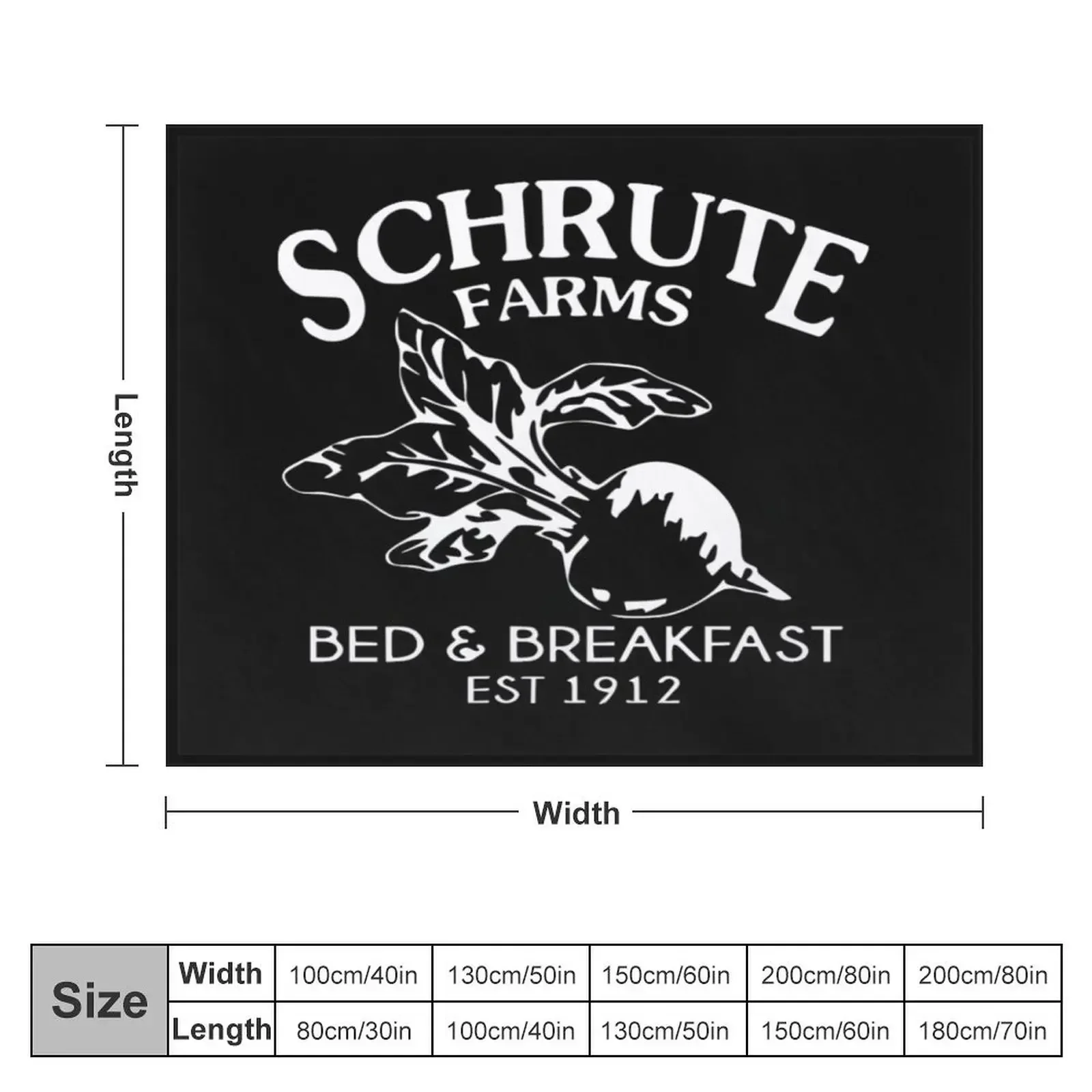 Schrute Farms Bed and Breakfast Throw Blanket Luxury St Soft Plush Plaid decorative Blankets