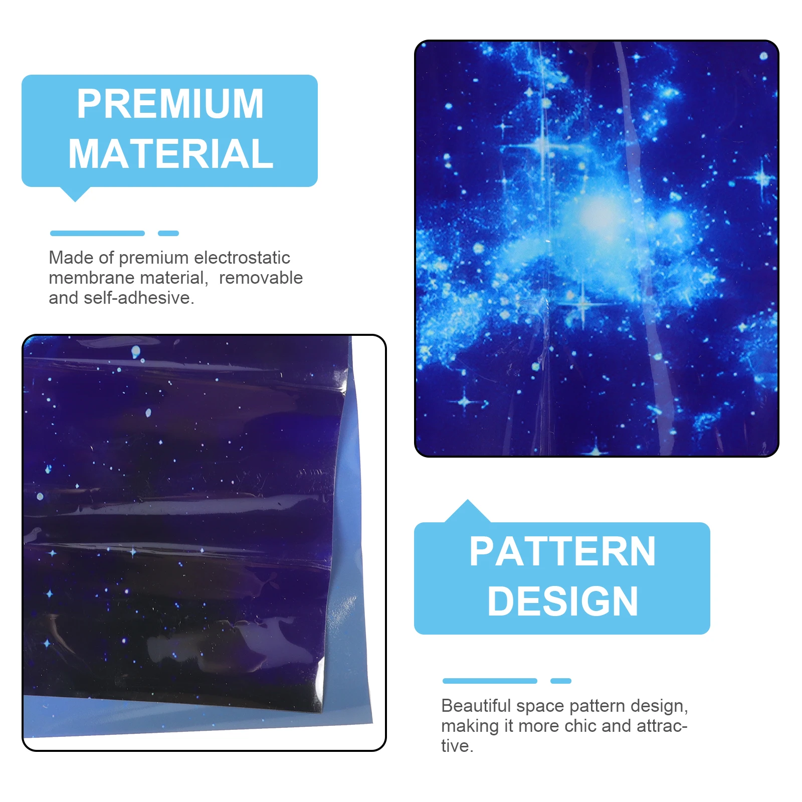 

Waterproof Glass Stickers 3D Space Pattern Wall Decor For Fish Tank Aquarium Removable Adhesive Ocean Theme Background Stickers