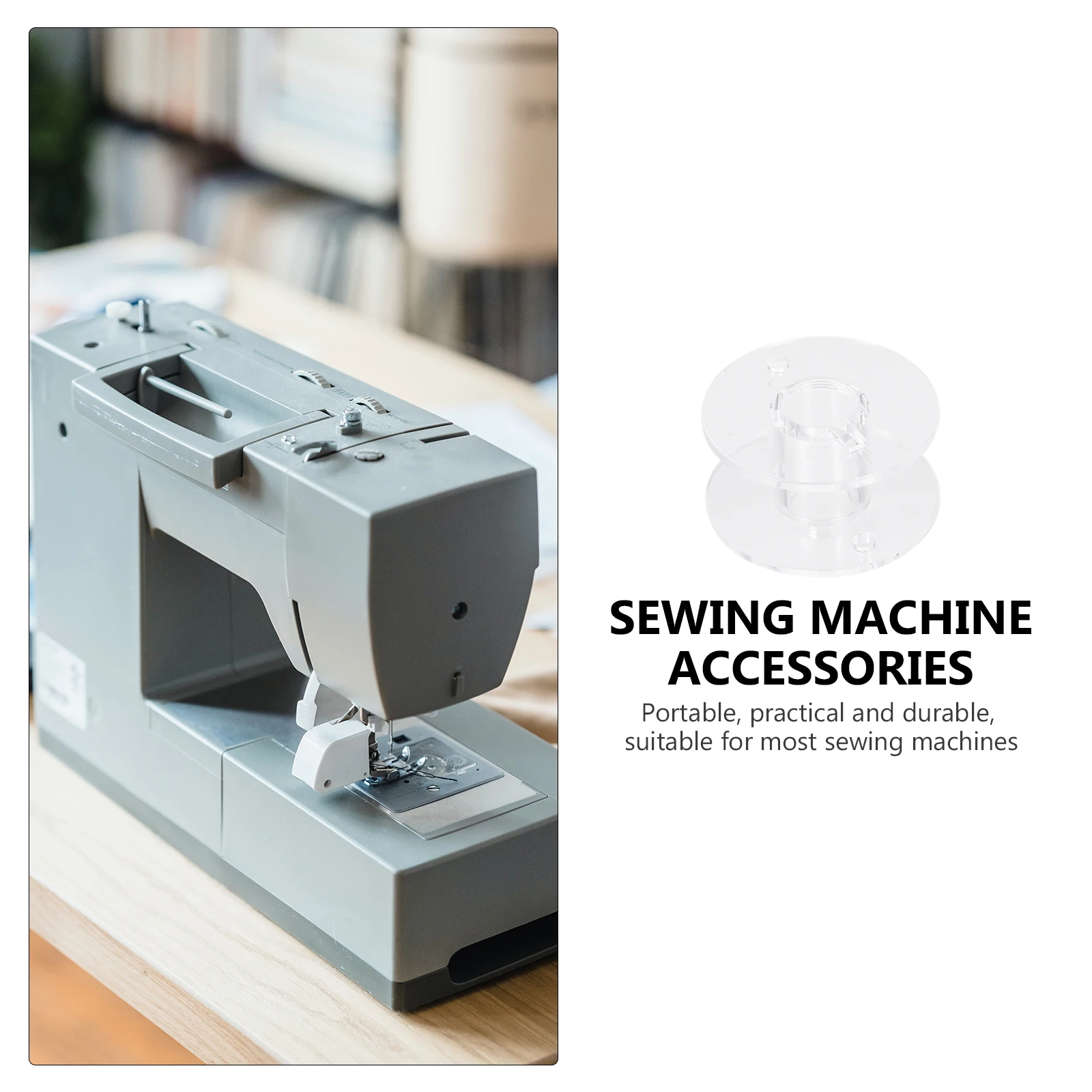 50 قطعة بكرات الماكينة شفافة المحمولة الملحقات المنزلية لاستبدال أجزاء الخياطة لوازم الخياطة المنزلية #4