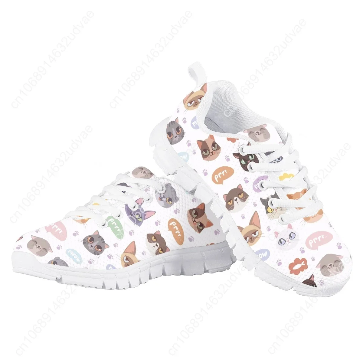 Kawaii Cartoon Katzen pfoten muster verschleiß feste Kinder laufschuhe für Jungen Mädchen schnüren Komfort Männer Basketball Turnschuhe neu