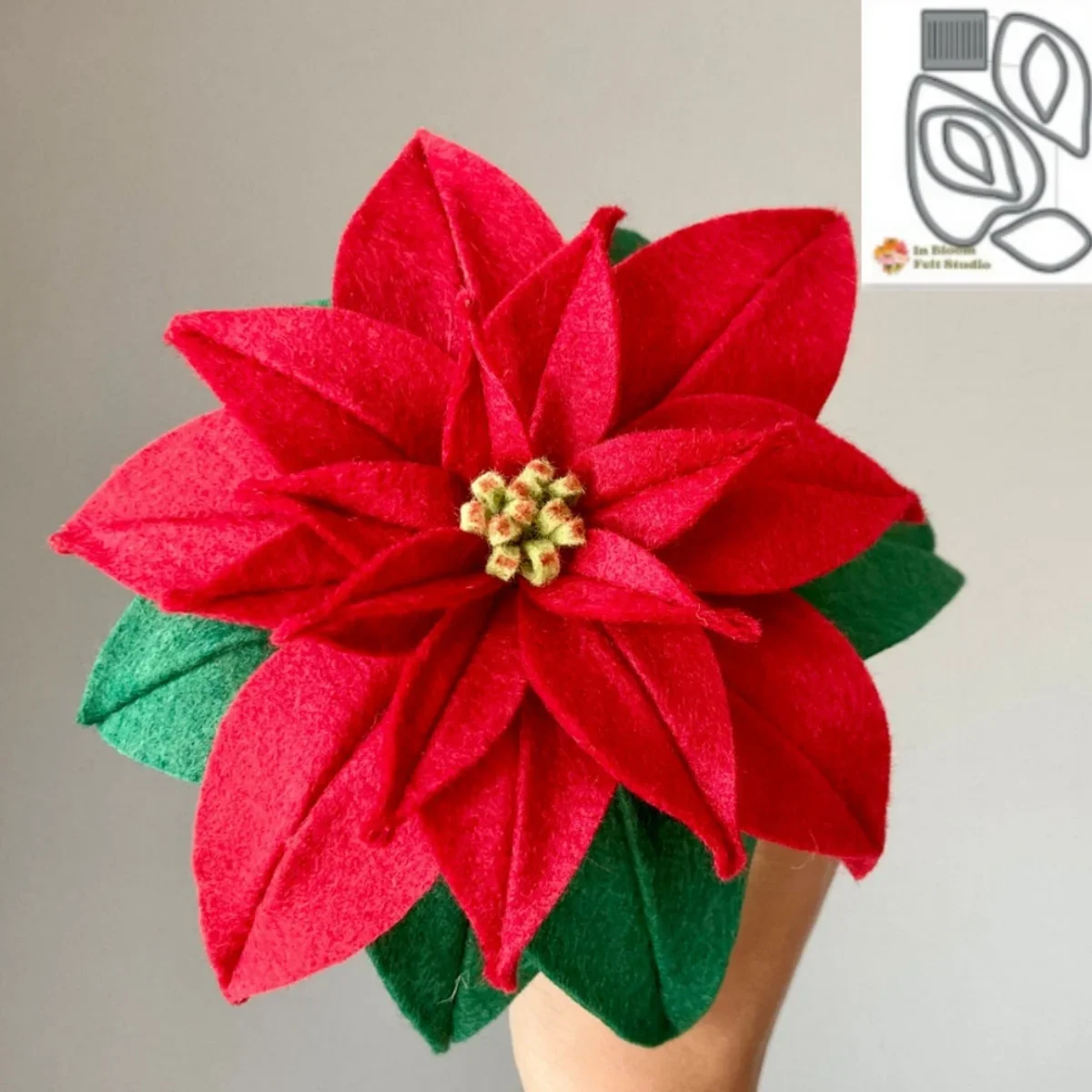 

Felt Die Christmas Poinsettia New Metal Cutting Dies For DIY Scrapbook Craft Decoration Template Supplies Greeting Card