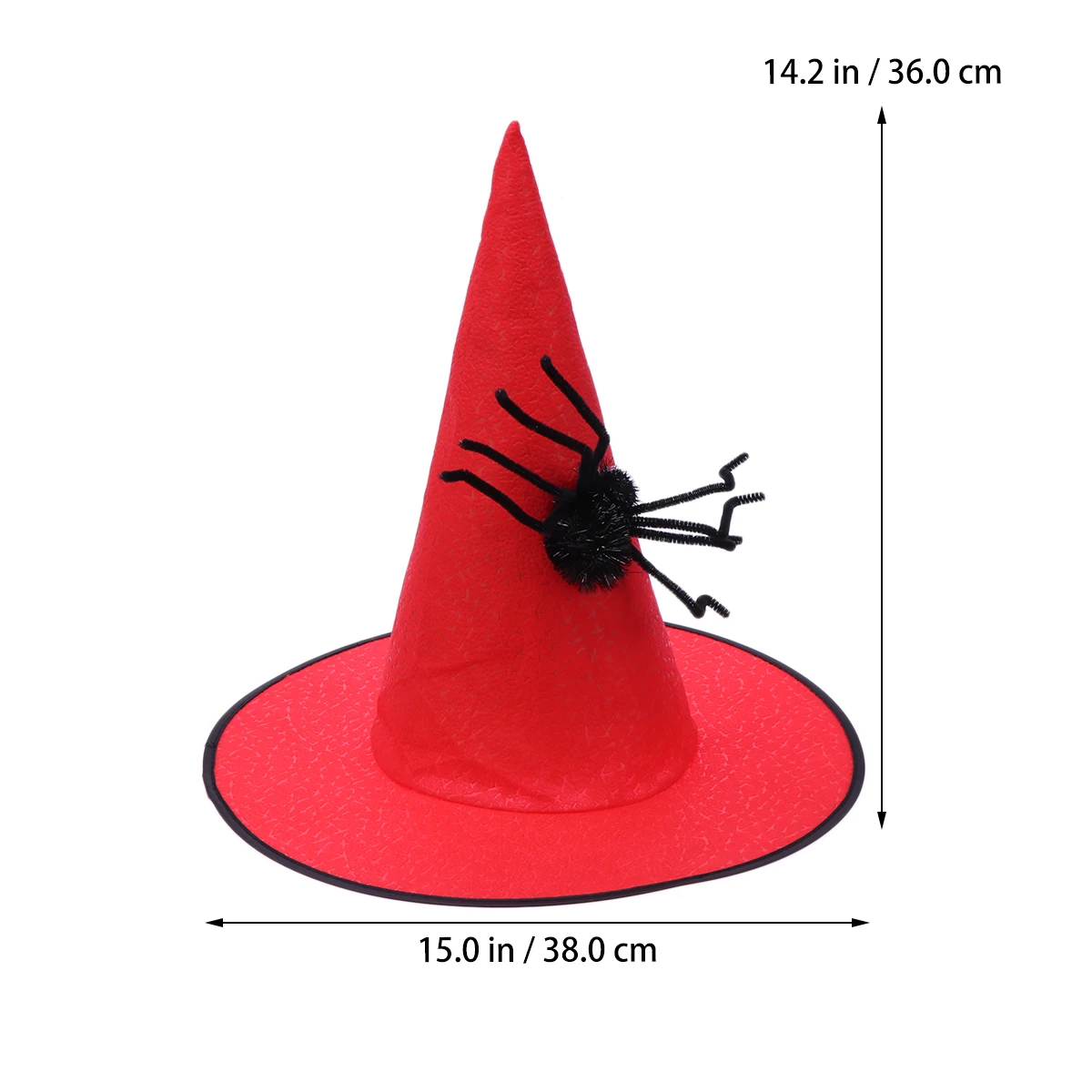 

Halloween Hat Witch Dress Up Spider Non-woven Fabric Hats Makeup Props for Party Festival Masquerade (Red)