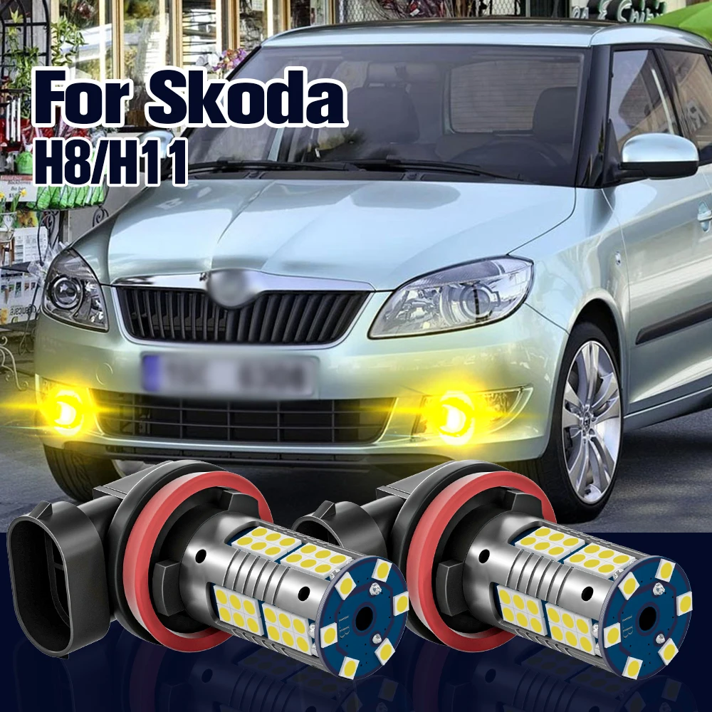 

Fog Light H8 2pcs LED Bulb Lamp For Skoda Fabia Superb 2 3 Octavia mk2 mk3 a5 a7 Rapid Scala Yeti Kodiaq Karoq Kamiq Accessories